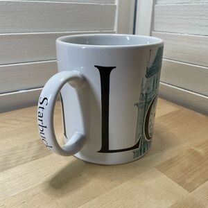 Starbucks City Mug Collector Series London Mug with White and Green Design